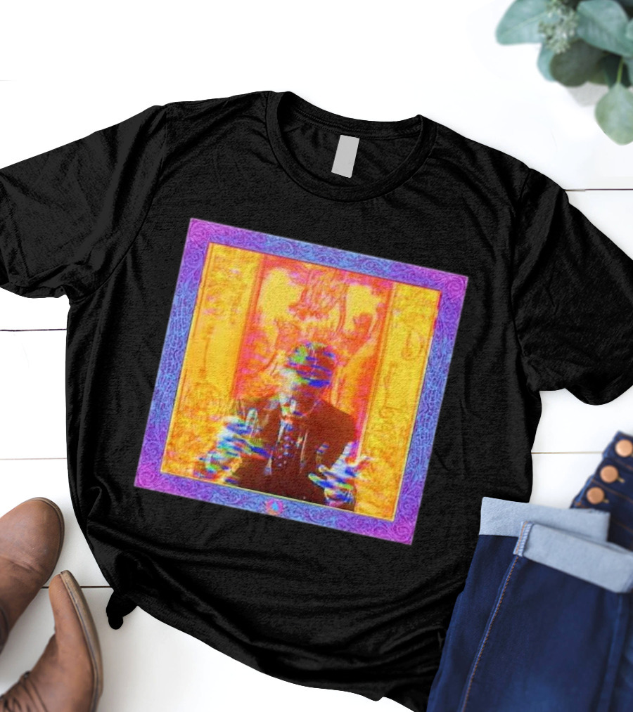 Dragons Ft Jordan Peterson Psychedelic Portrait With Ornate Border T-Shirt