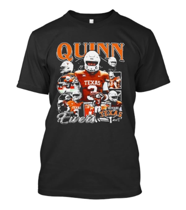 Quinn Ewers Texas Football Player Collage T-Shirt