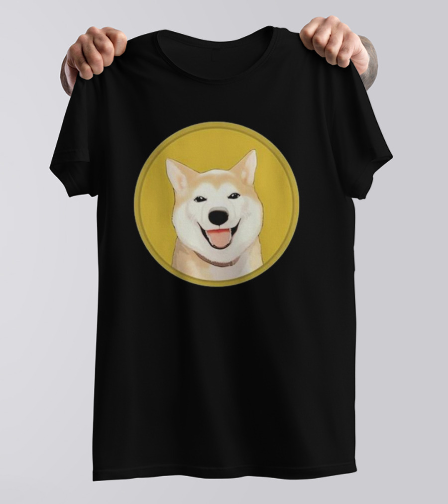 Neiro Shiba Inu Circle Badge Emblem T-Shirt