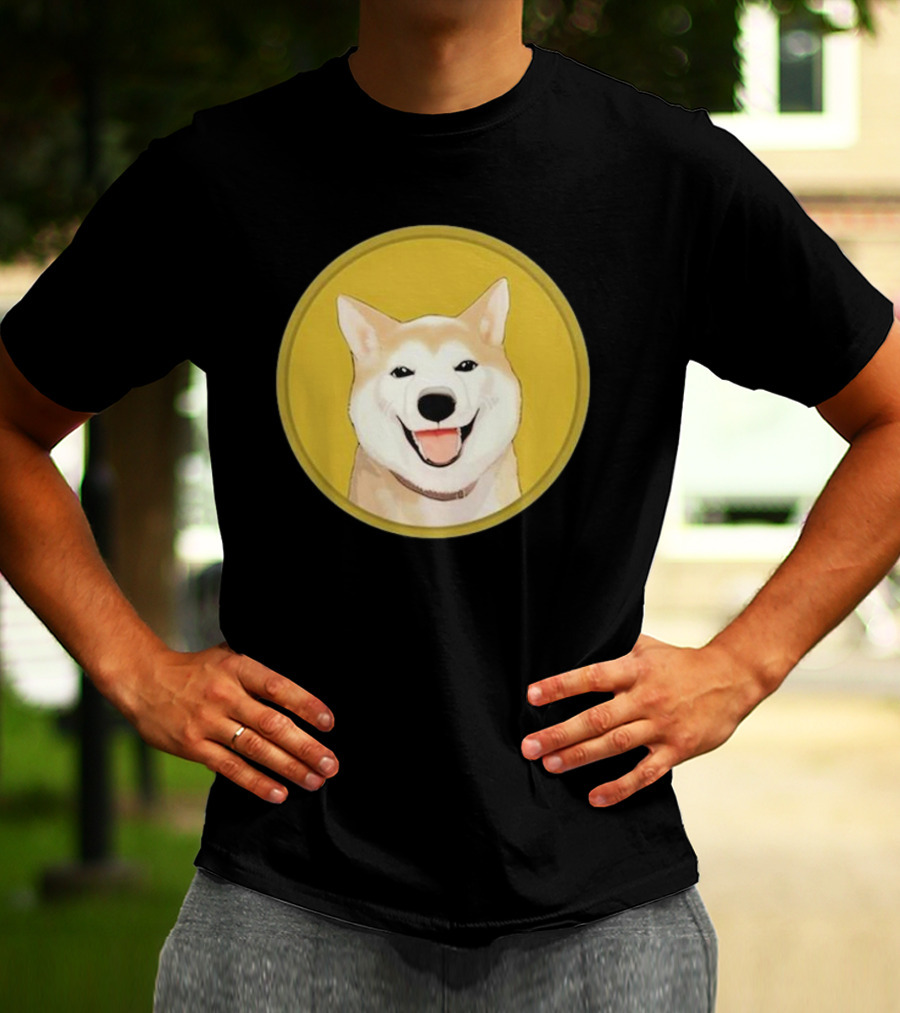 Neiro Shiba Inu Circle Badge Emblem T-Shirt
