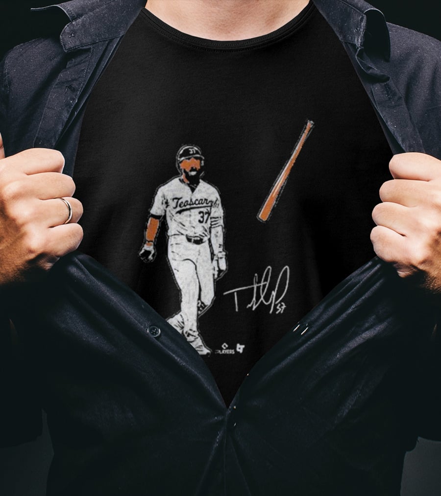 Teoscar Hernandez 37 Baseball Bat Flip Signature Players T-Shirt