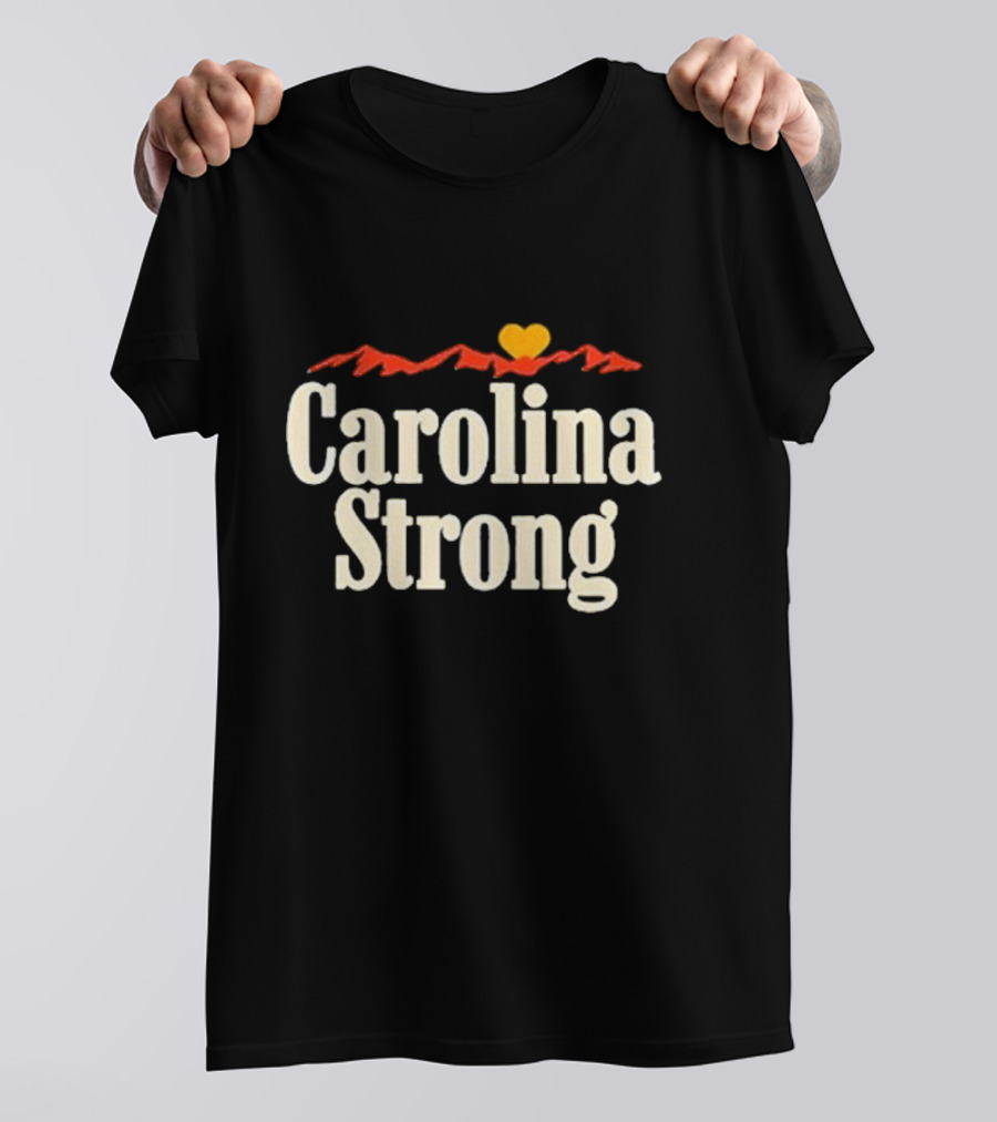 Carolina Strong Heart Mountains Hurricane Season North Carolina T-Shirt