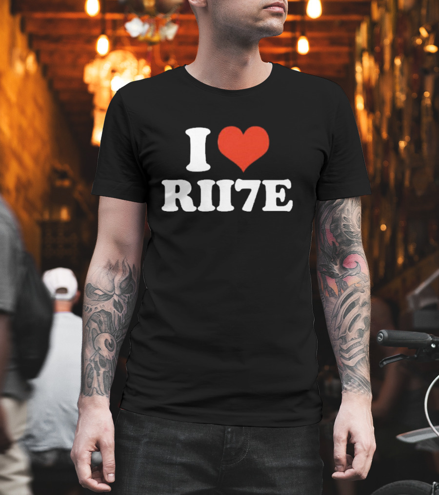 I Heart Rii7e Message T-Shirt
