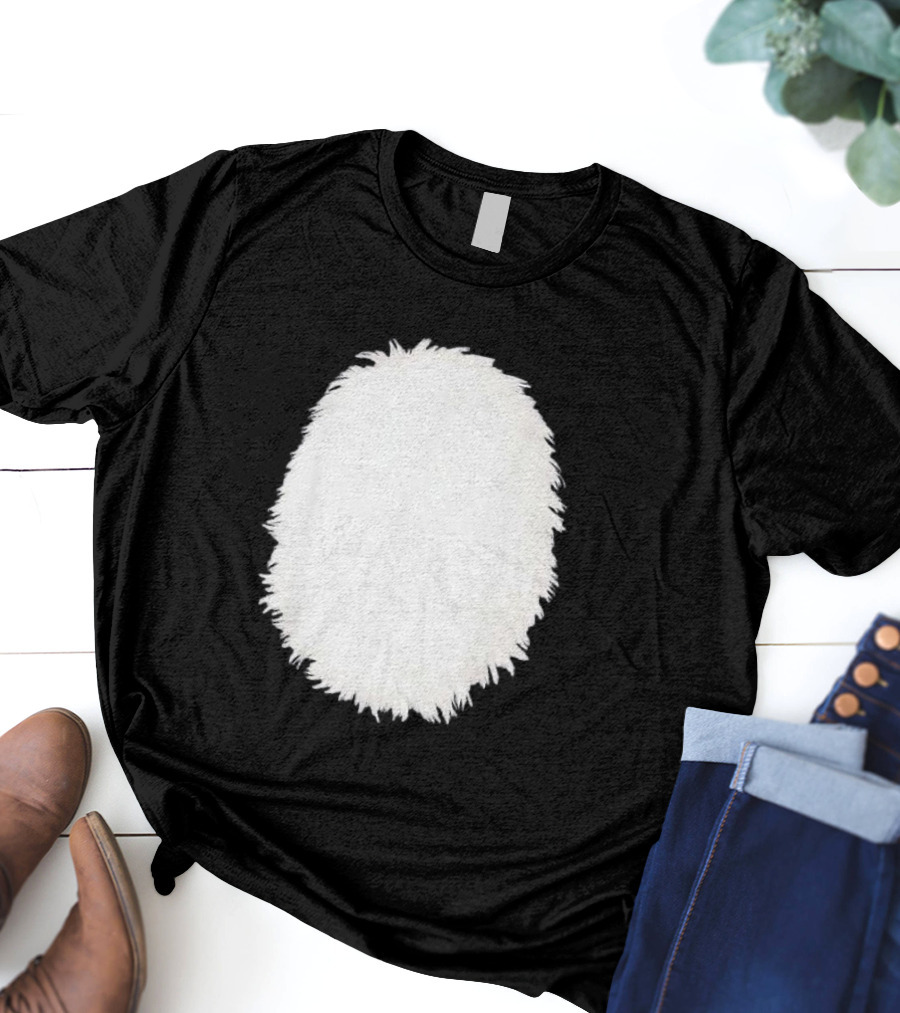 White Furry Belly DIY Costume Cosplay Animal Theme Panda Bear Cat Skunk Deer T-Shirt