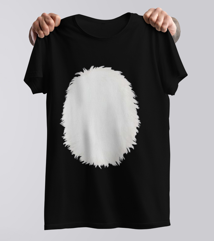 White Furry Belly DIY Costume Cosplay Animal Theme Panda Bear Cat Skunk Deer T-Shirt
