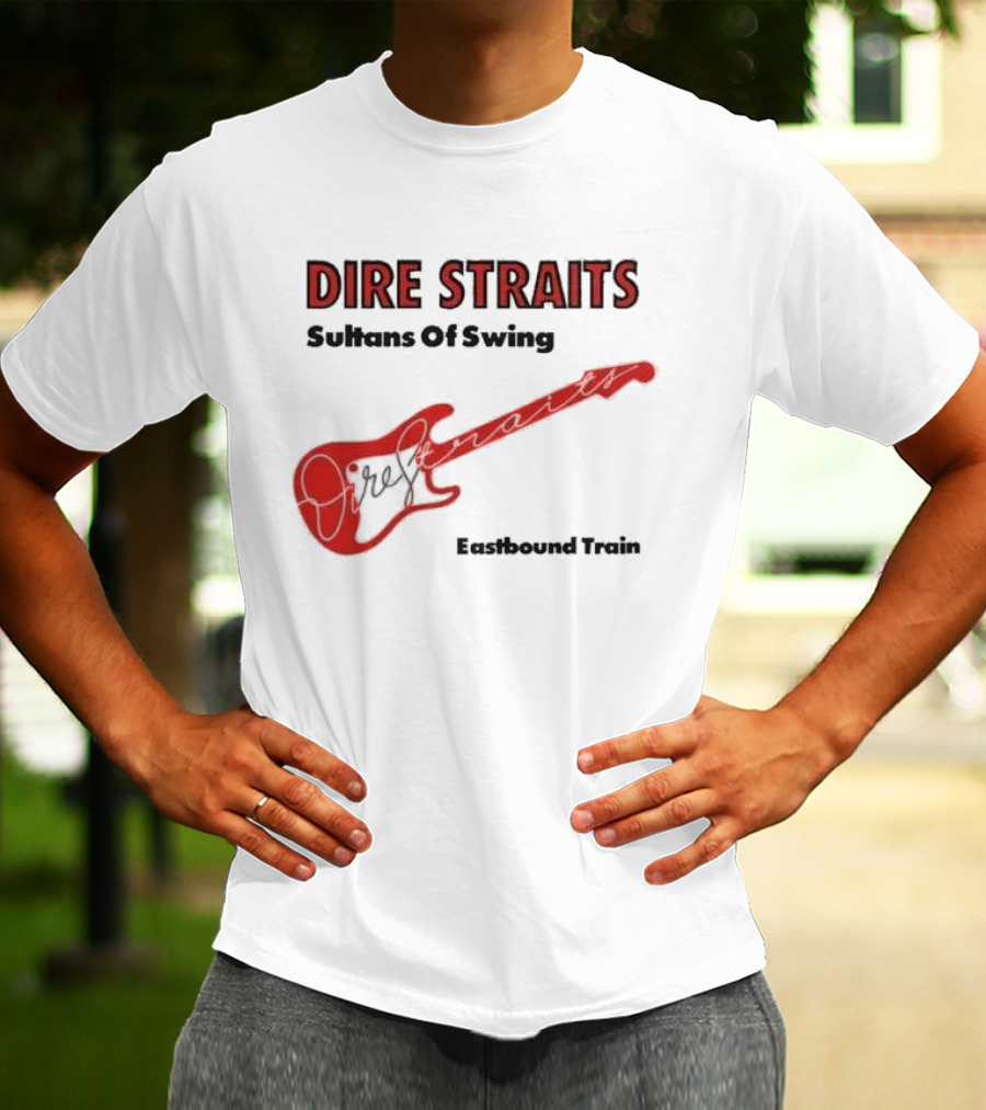 DIRE STRAITS Sultans Of Swing Eastbound Train Vintage Guitar T-Shirt