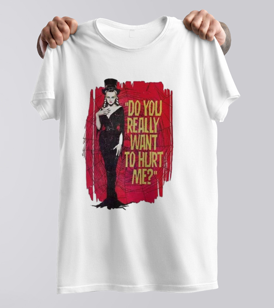Do You Really Want To Hurt Me Red Background Goth T-Shirt