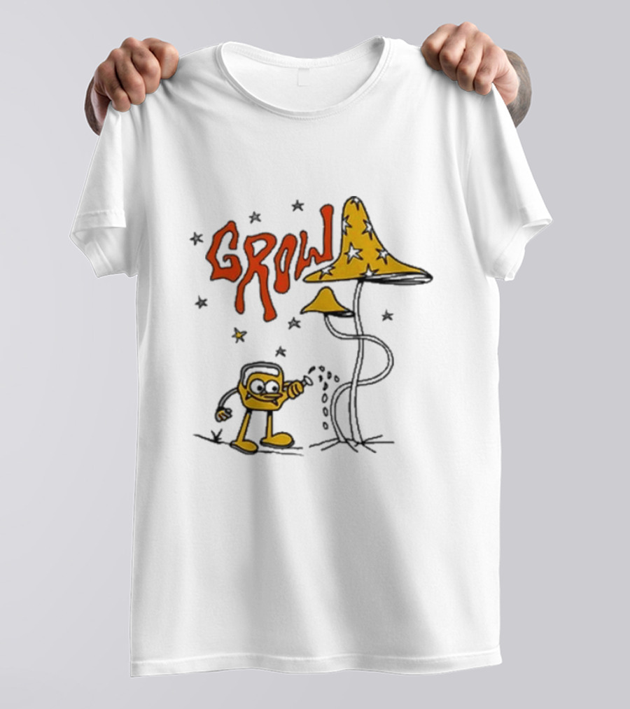 Grow To Grow Stars Mushroom Character Planting T-Shirt
