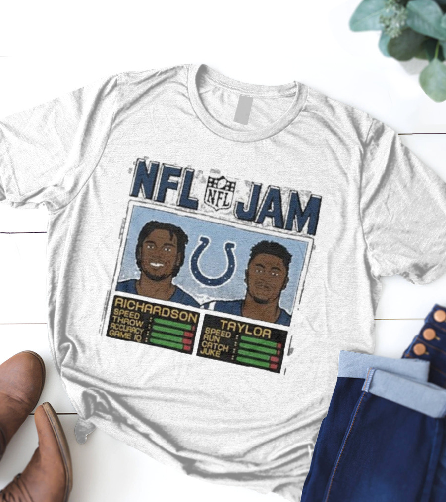 NFL Jam Colts Richardson Taylor Speed Throw Run Catch Juke Game IQ T-Shirt