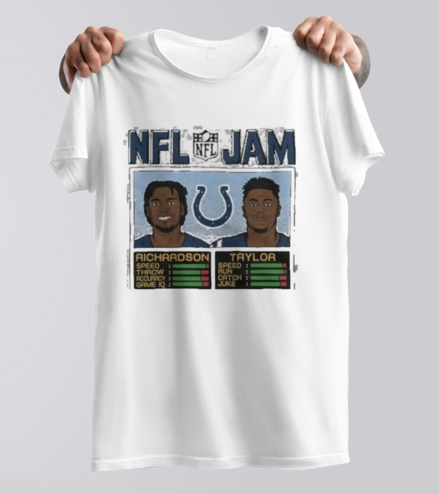 NFL Jam Colts Richardson Taylor Speed Throw Run Catch Juke Game IQ T-Shirt
