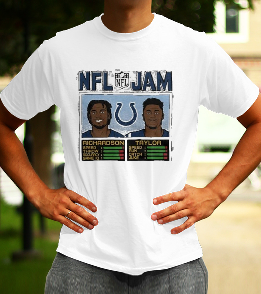 NFL Jam Colts Richardson Taylor Speed Throw Run Catch Juke Game IQ T-Shirt