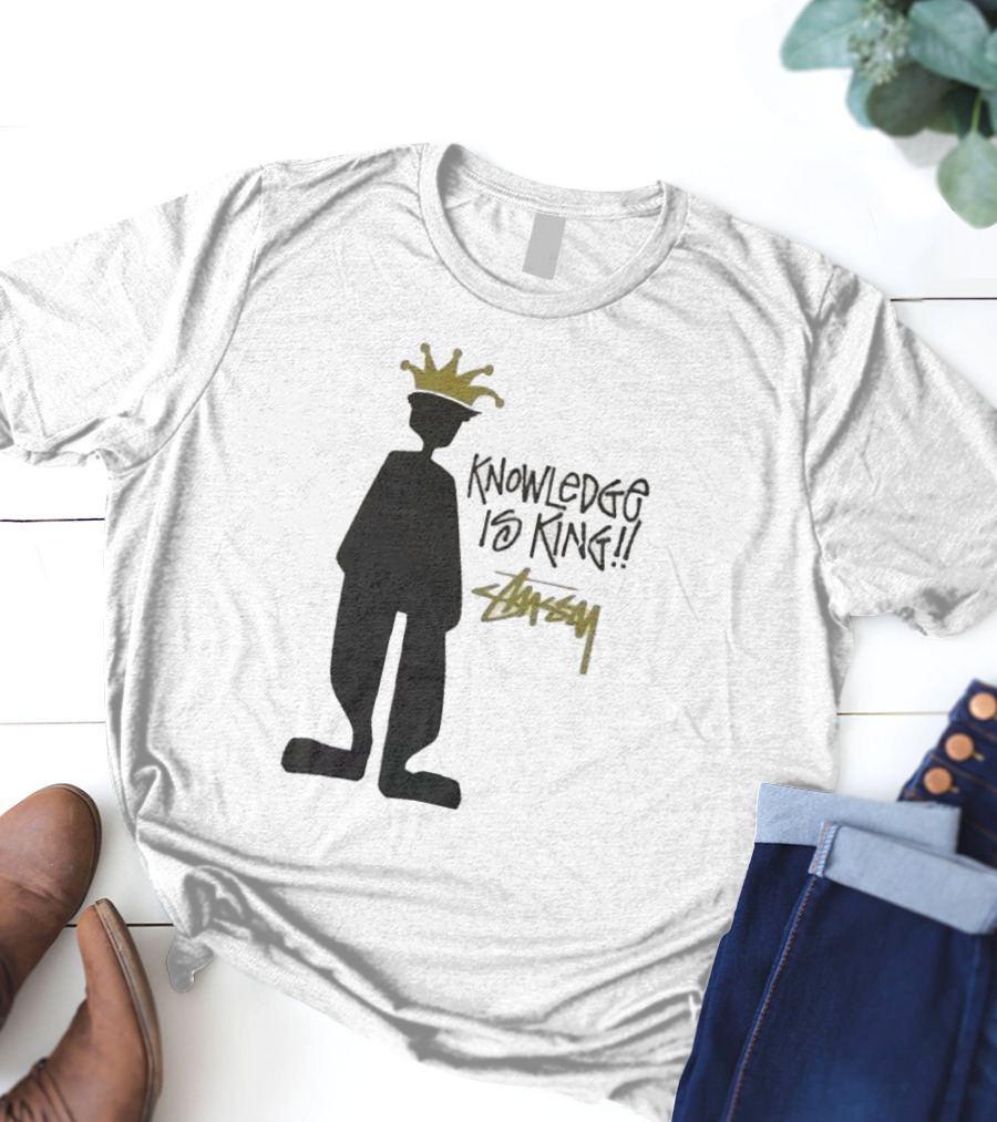 Stussy Knowledge Is King Silhouette With Crown T-Shirt