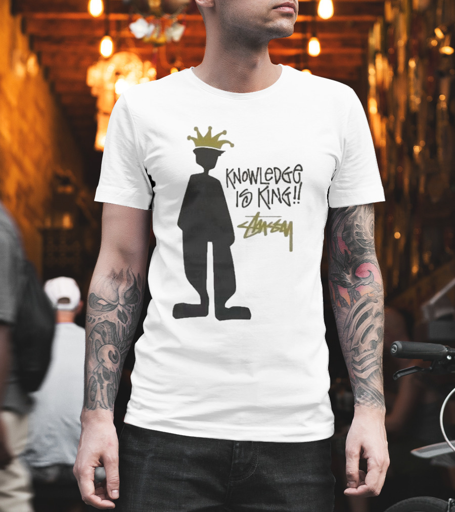 Stussy Knowledge Is King Silhouette With Crown T-Shirt