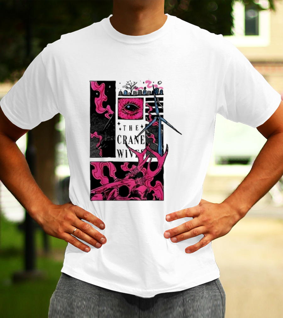 The Crane Wives The Well Pink Skull And Windmill T-Shirt
