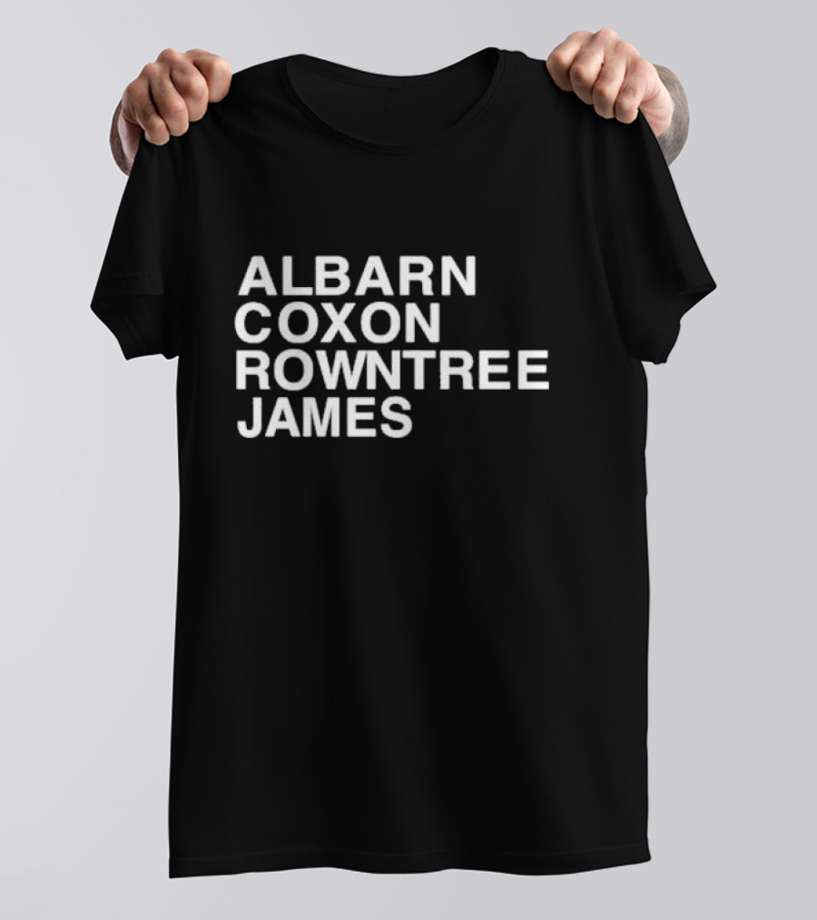Albarn Coxon Rowntree James Blur Band Members Recognition T-Shirt