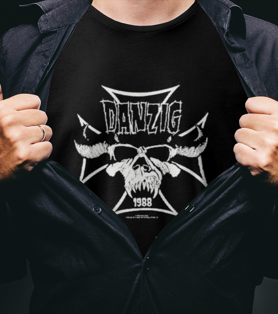 Danzig 1988 Cross Skull Extra Soft T-Shirt