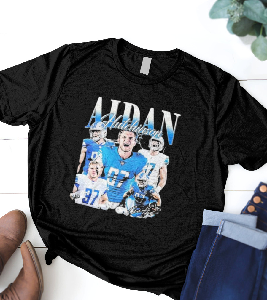 Aidan Hutchinson Detroit Lions 97 Football Star T-Shirt