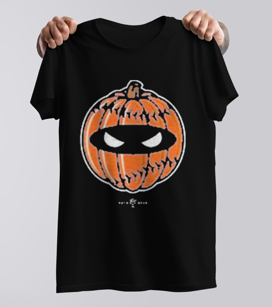 Pitching Ninja Playoff Pumpkin Jack-O'-Lantern Eyes T-Shirt