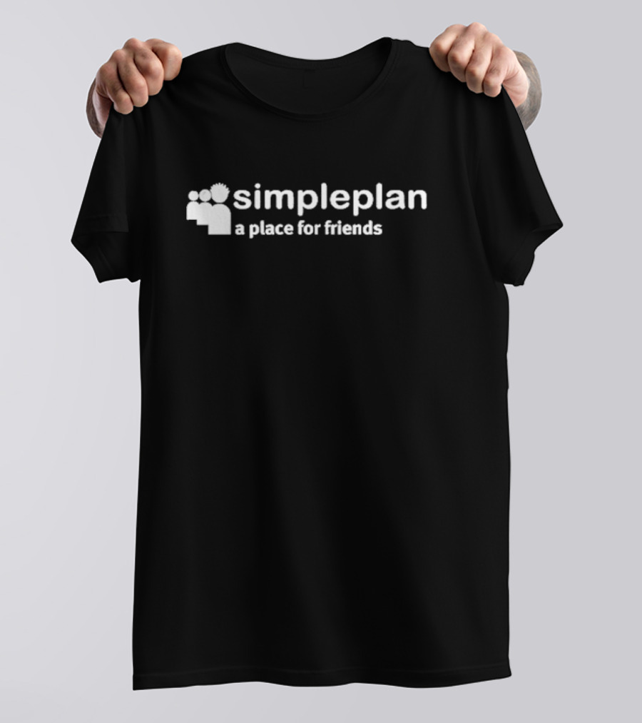Simple Plan A Place For Friends Iconic Social Network T-Shirt