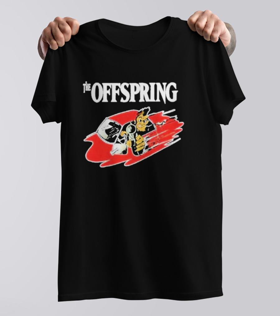 The Offspring Bad Habit Cartoon Skull And Monkey With Racing Helmet T-Shirt