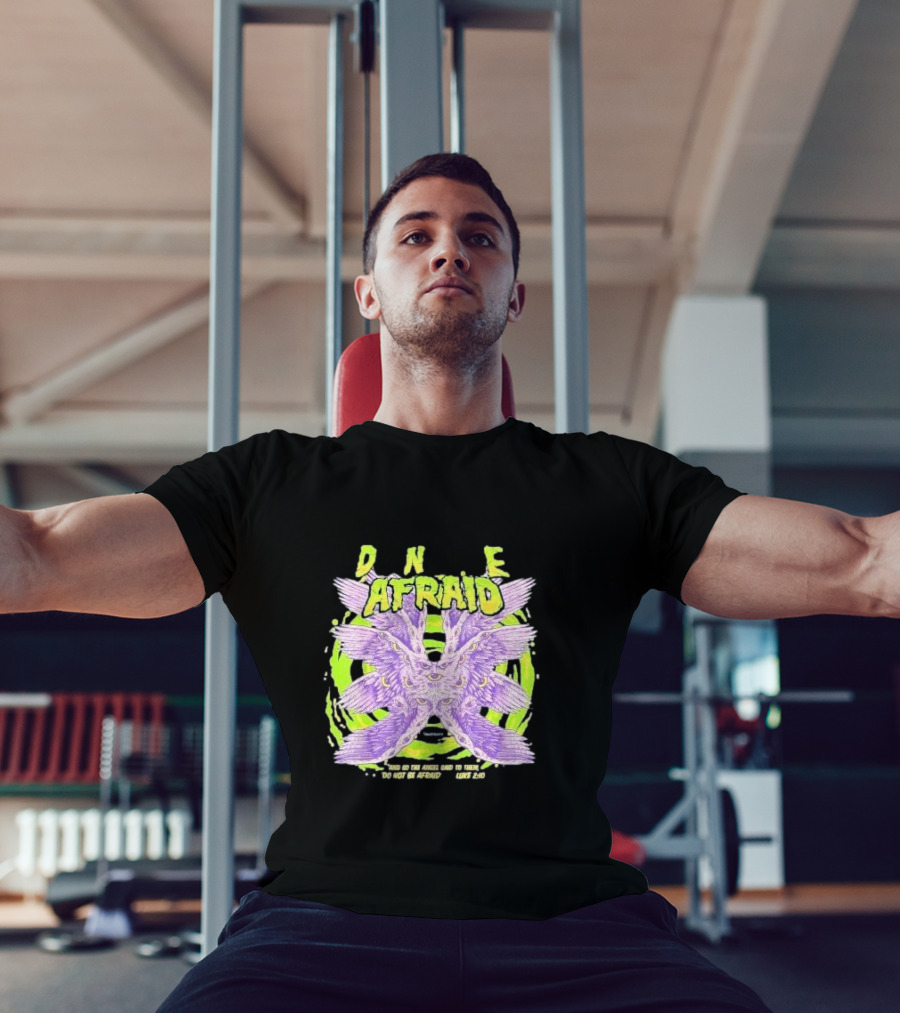 DNE Afraid Realistic Angel Luke 2:10 T-Shirt