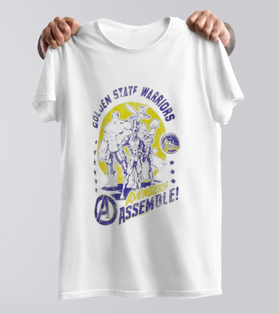 Golden State Warriors Avengers Assemble Marvel Squad T-Shirt