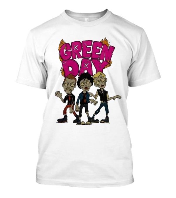 Green Day Walking Zombie Band Members T-Shirt