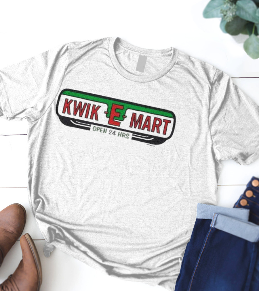 The Simpsons Kwik-E-Mart Open 24 Hrs White T-Shirt