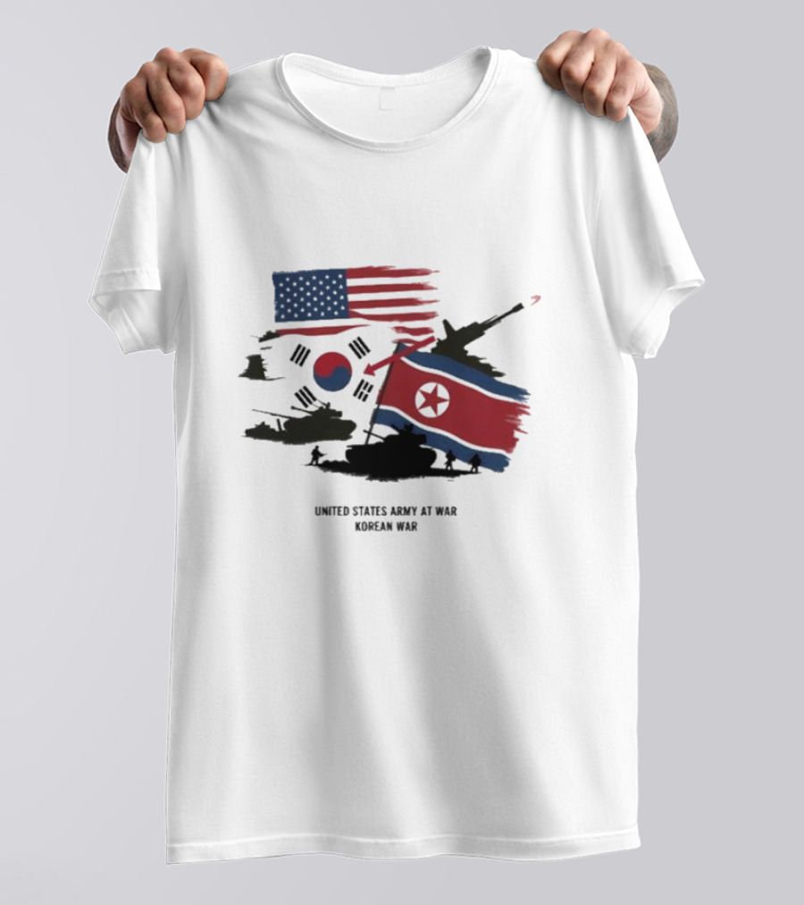United States Army At War Korean War North Vs. South Korea T-Shirt