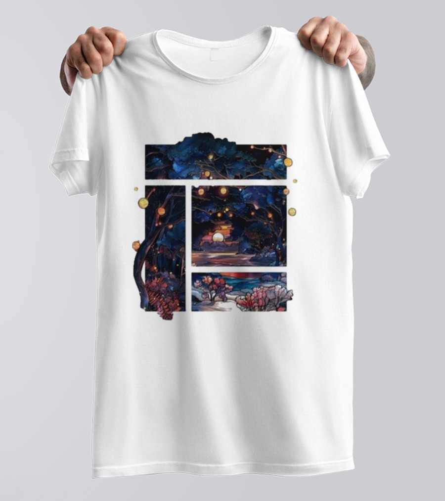 Zedd Automatic Yes Enchanted Forest Sunset Night Sky T-Shirt