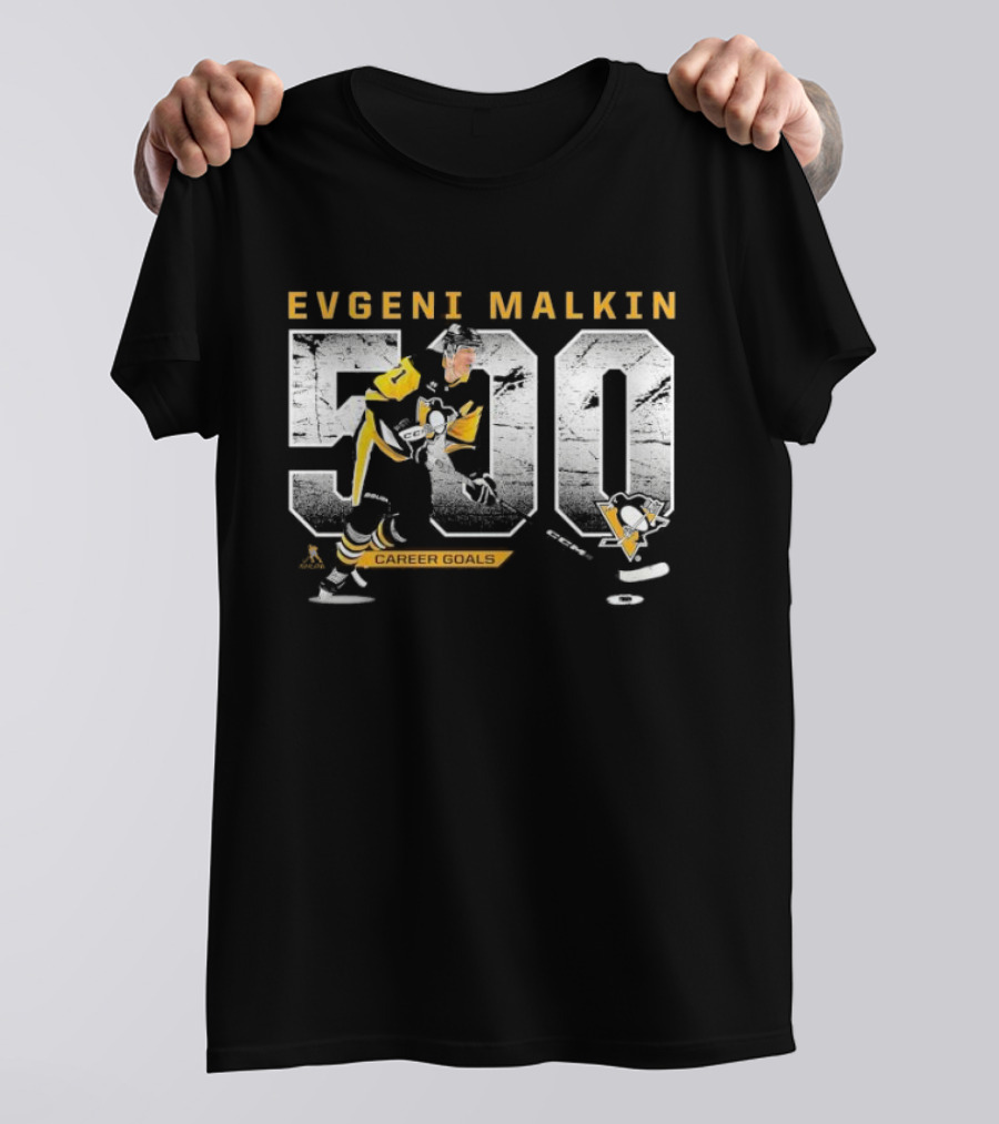 Evgeni Malkin 500 Career Goals Pittsburgh Penguins T-Shirt