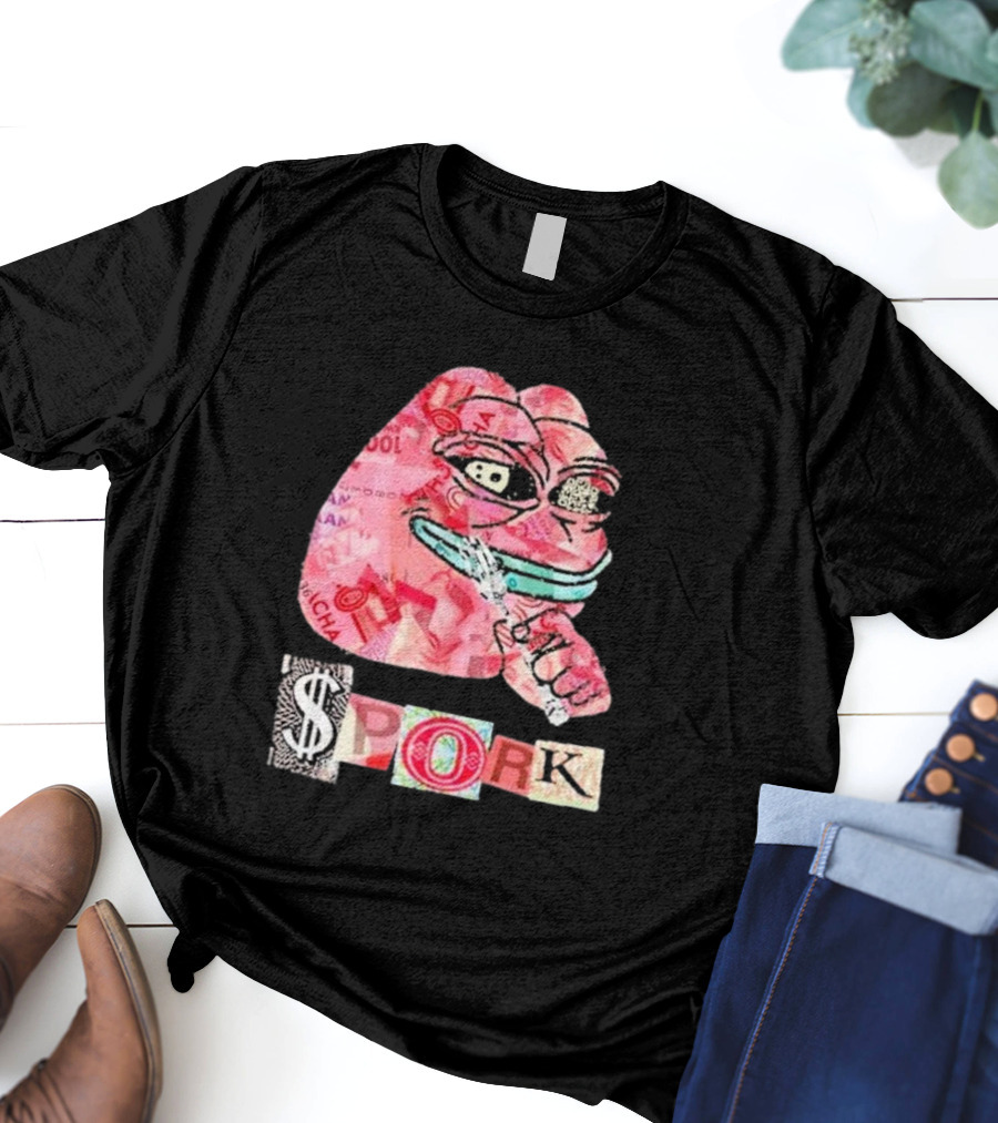Frog Joseph David Colombo $pork Money Collage T-Shirt