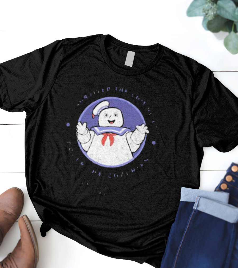 I Survived The Coming Of Gozer The Gozerian Ghostbusters Stay Puft Marshmallow Man T-Shirt