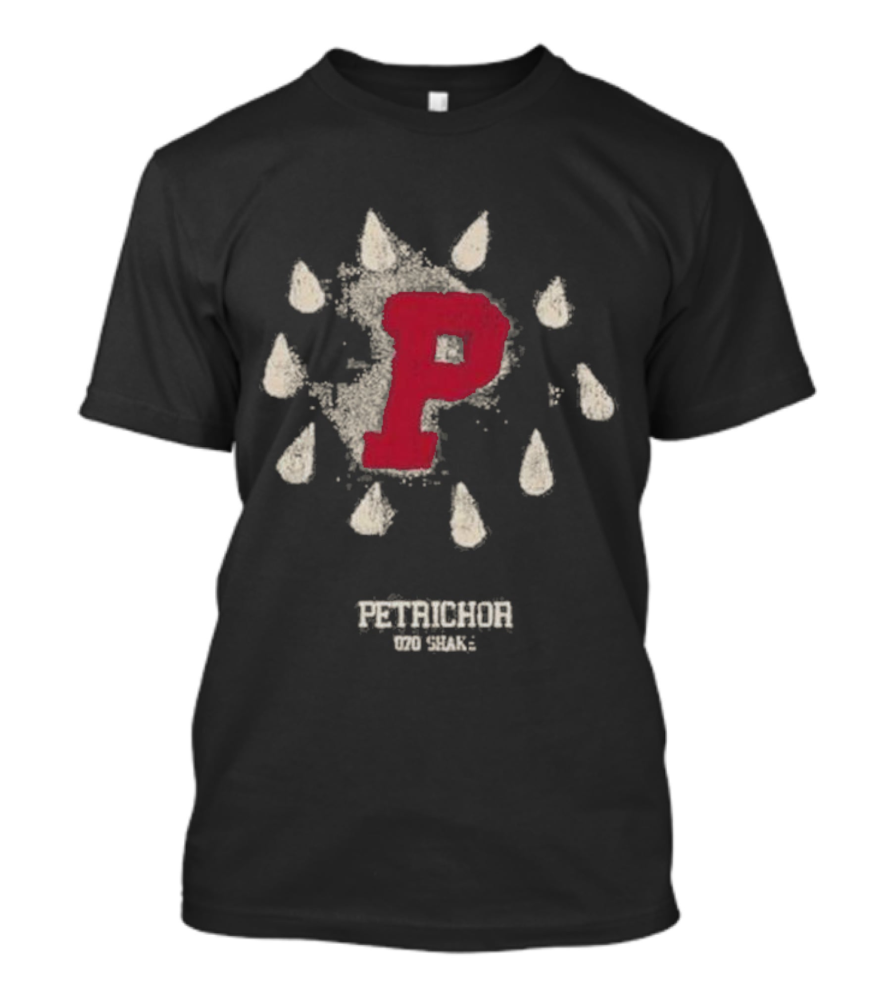 Petrichor 070 Shake Red P Rain Droplets T-Shirt