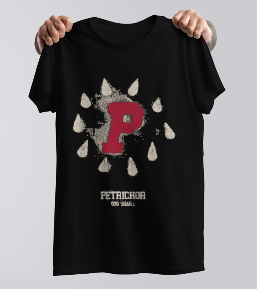 Petrichor 070 Shake Red P Rain Droplets T-Shirt