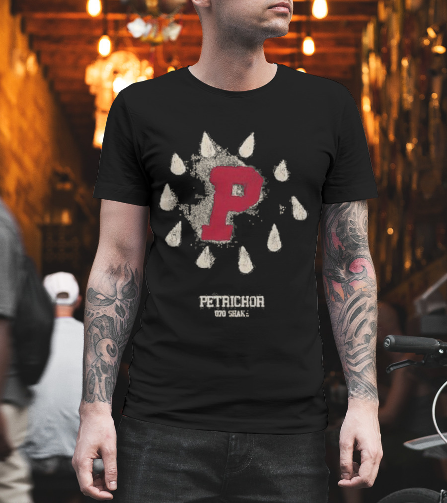 Petrichor 070 Shake Red P Rain Droplets T-Shirt