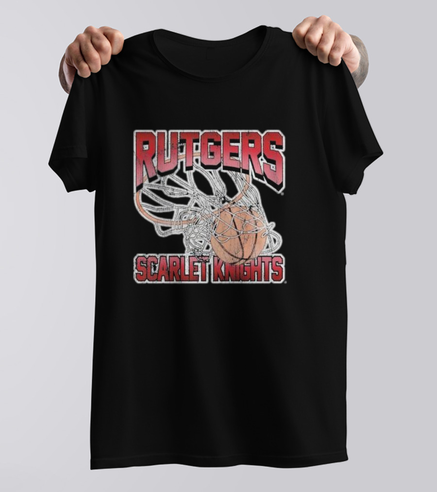Rutgers Scarlet Knights Basketball Net T-Shirt