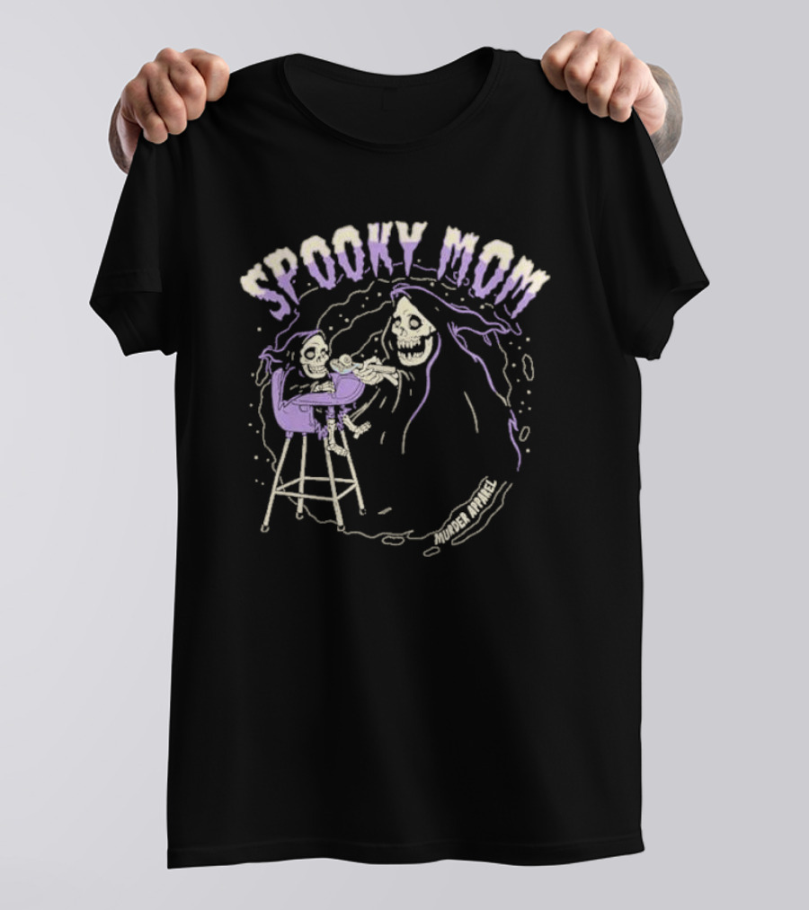 Spooky Mom Murder Apparel Skeletons T-Shirt