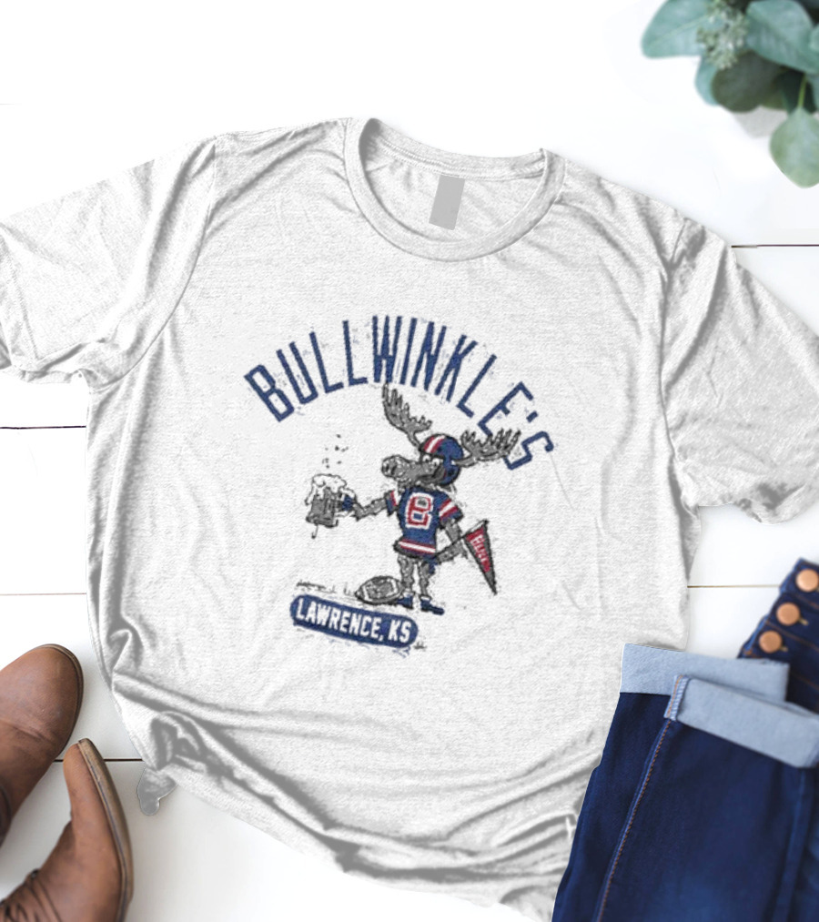 Bullwinkle's Moose Bowl Football Lawrence KS Team Spirit T-Shirt