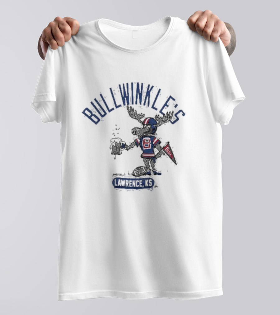Bullwinkle's Moose Bowl Football Lawrence KS Team Spirit T-Shirt