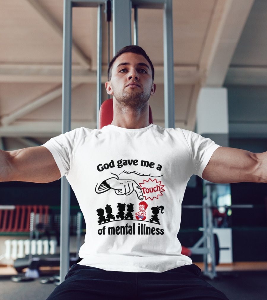 God Gave Me A Touch Of Mental Illness Retro Cartoon Icons T-Shirt