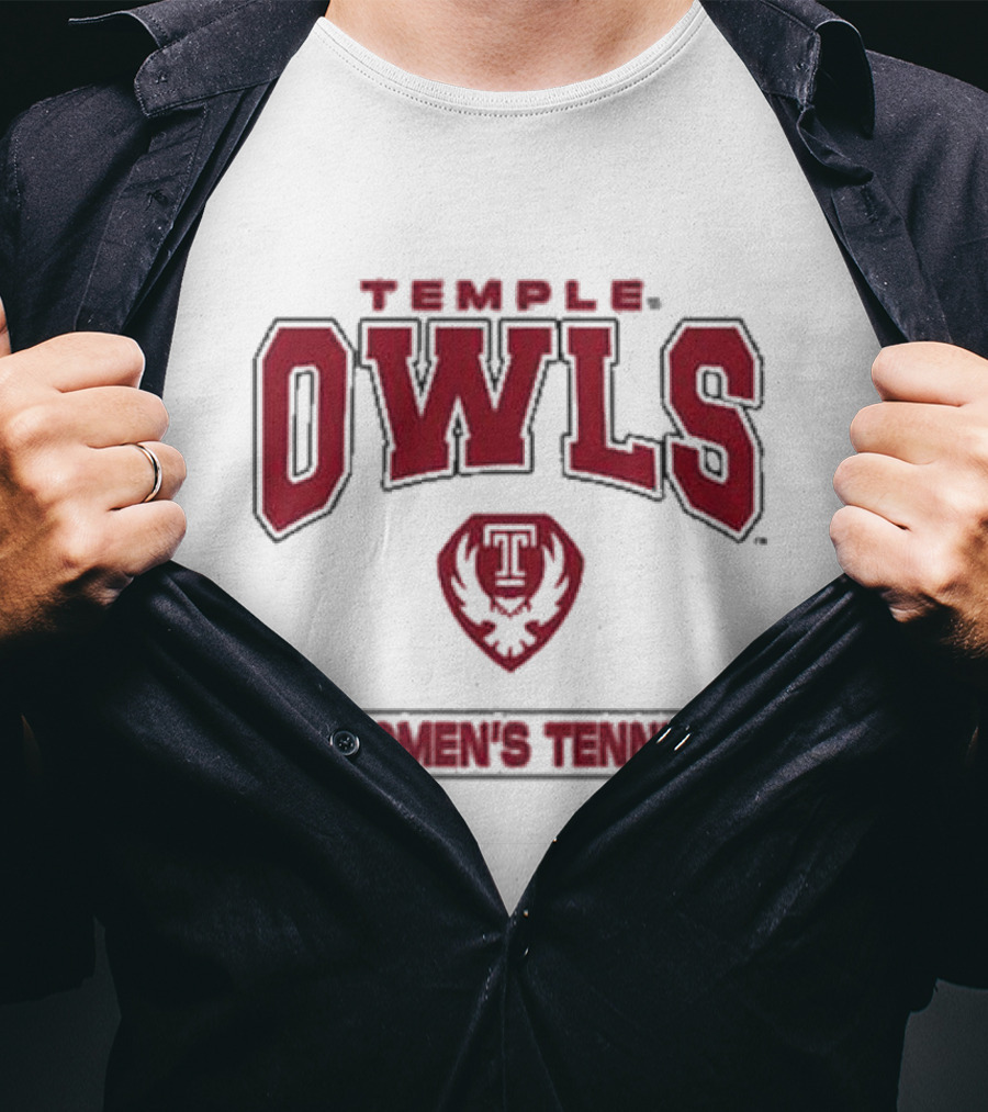 Temple Owls Women's Tennis Sports Grey T-Shirt