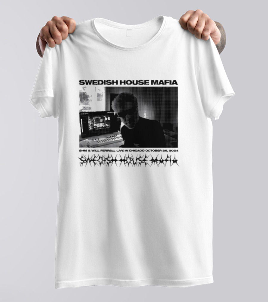 SWEDISH HOUSE MAFIA SHM And WILL FERRELL LIVE IN CHICAGO OCTOBER 26 T-Shirt