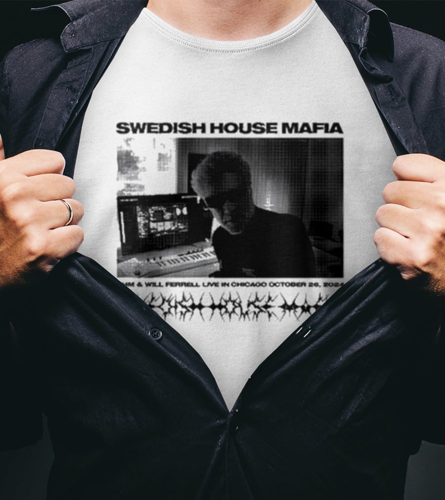 SWEDISH HOUSE MAFIA SHM And WILL FERRELL LIVE IN CHICAGO OCTOBER 26 T-Shirt