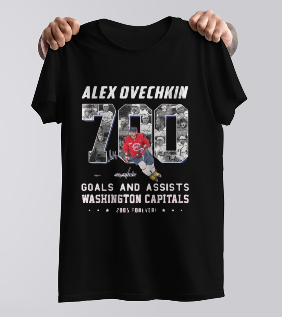 Alex Ovechkin 700 Goals And Assists Washington Capitals 2005 Forever T-Shirt