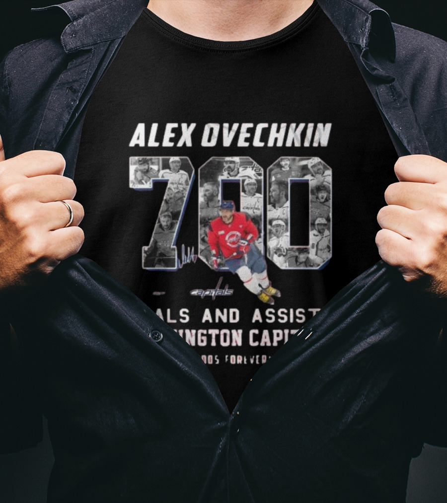 Alex Ovechkin 700 Goals And Assists Washington Capitals 2005 Forever T-Shirt