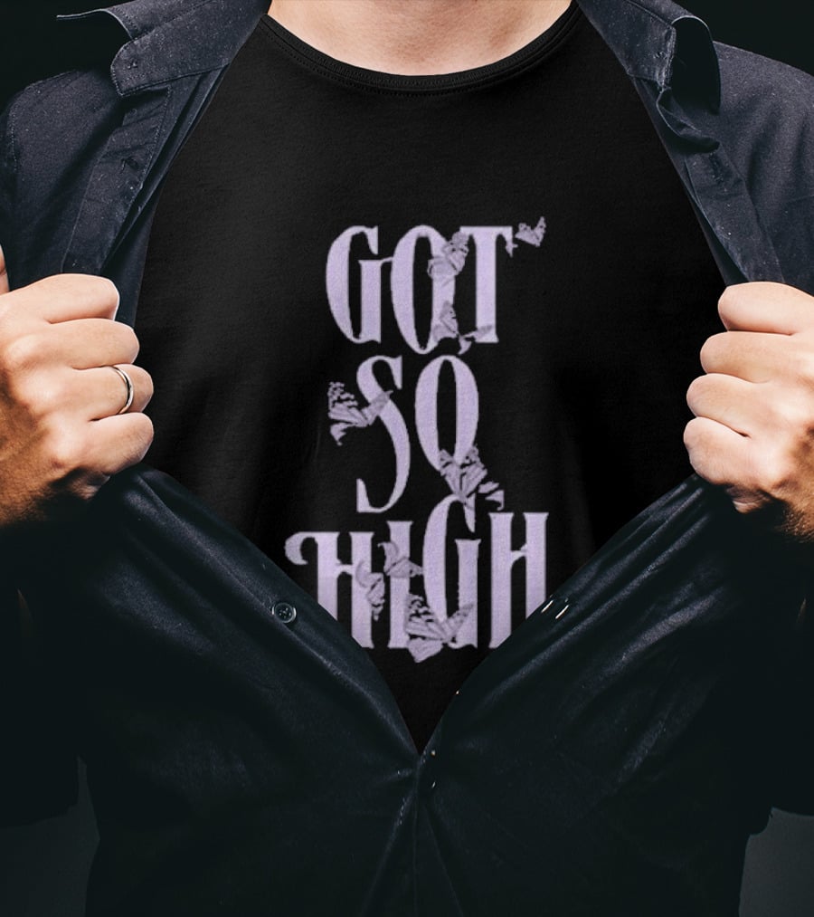 Got So High Butterfly The Pretty Reckless Zip Up T-Shirt