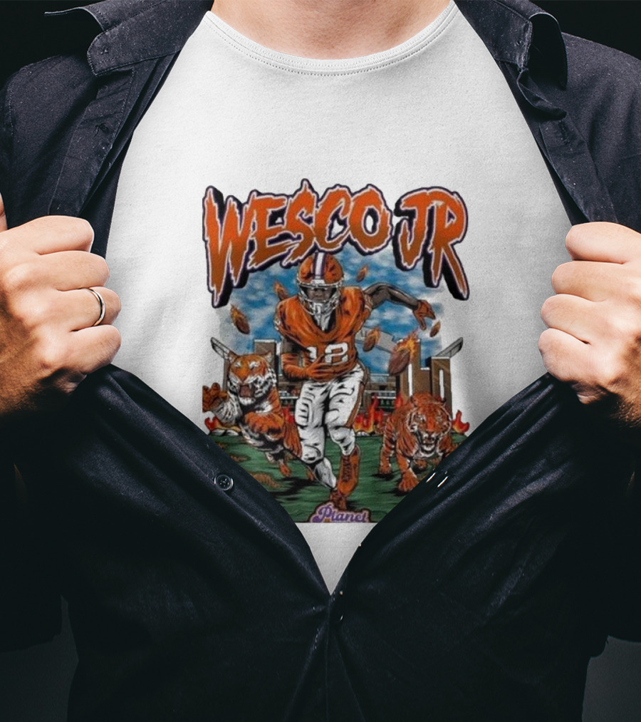 Planet Euphoria Wesco Jr. Football Tigers Stadium Scene T-Shirt