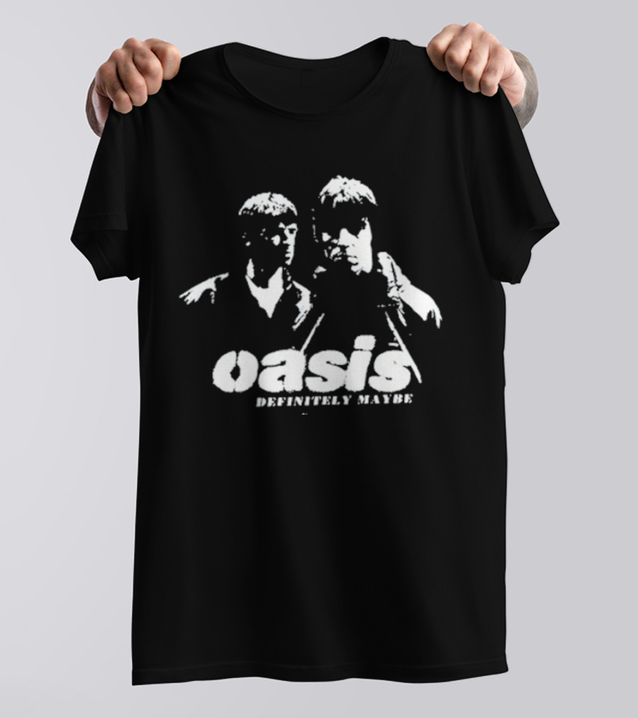 Oasis Definitely Maybe Photo Stencil T-Shirt