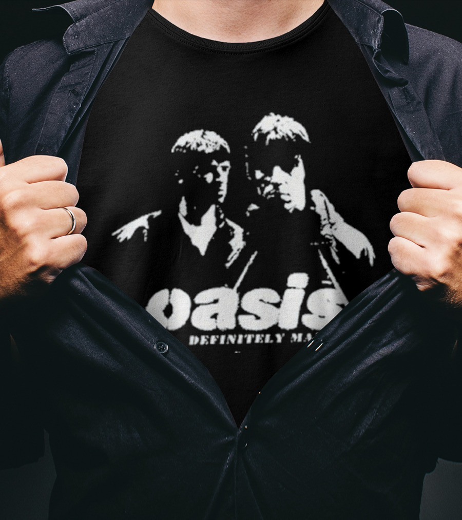 Oasis Definitely Maybe Photo Stencil T-Shirt